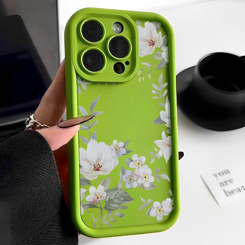 Для iPhone 16 Pro 15 14 13 Pro Max 12 11 Xr Xs X 8 7 противоударный мягкий чехол для защиты линз из ТПУ с цветами