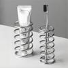 2 шт. в упаковке из нержавеющей стали 304 с подставкой для зубной пасты - держатели зубных щеток для ванных комнат в форме пружины