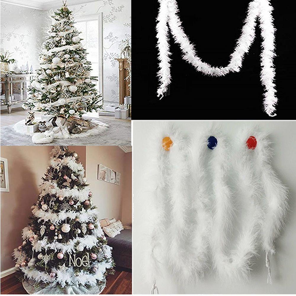 Apparel Fabric Fluffy Party Garland Xmas Ribbon Christmas Tree Decor Feather Boa Strip Feathers