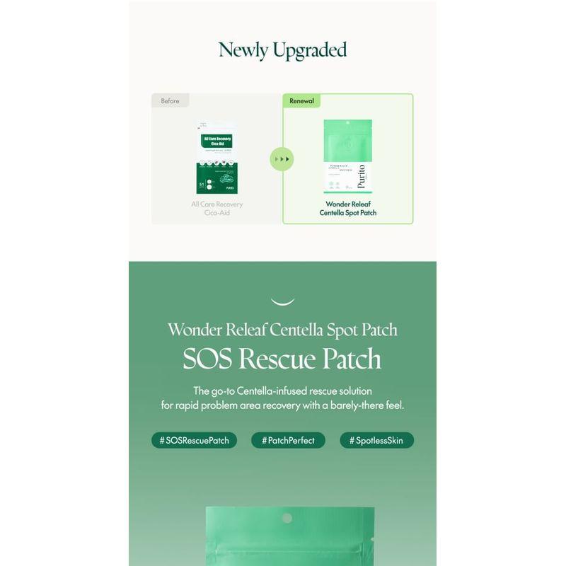 Purito SEOUL - Wonder Releaf Пластырь от прыщей с центеллой