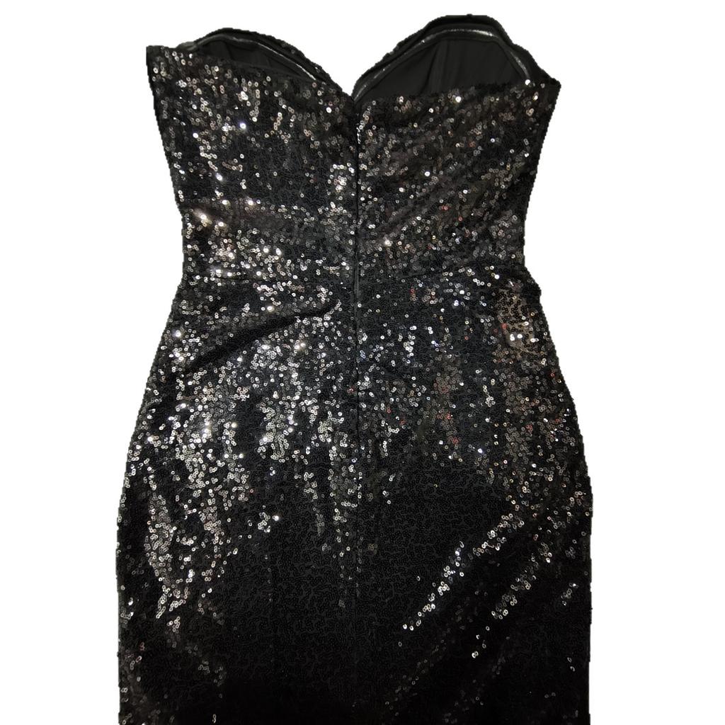Sexy slim fit heavy industry bead tube top, hip tube top temperament advanced sense party dinner annual meeting evening dress