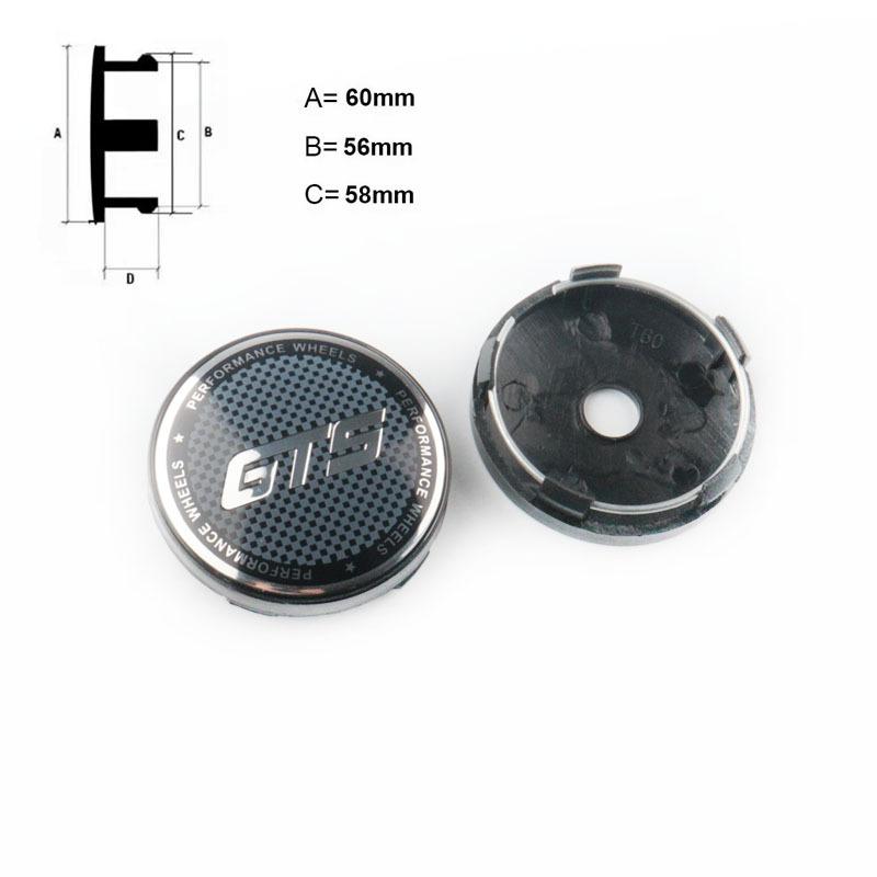 GT5 Style Modified Wheel Center Hub Emblem Decal Sticker, 56.5mm Diameter Fit For 60mm Wheel Center Hub Cover Auto Exterior Accessories