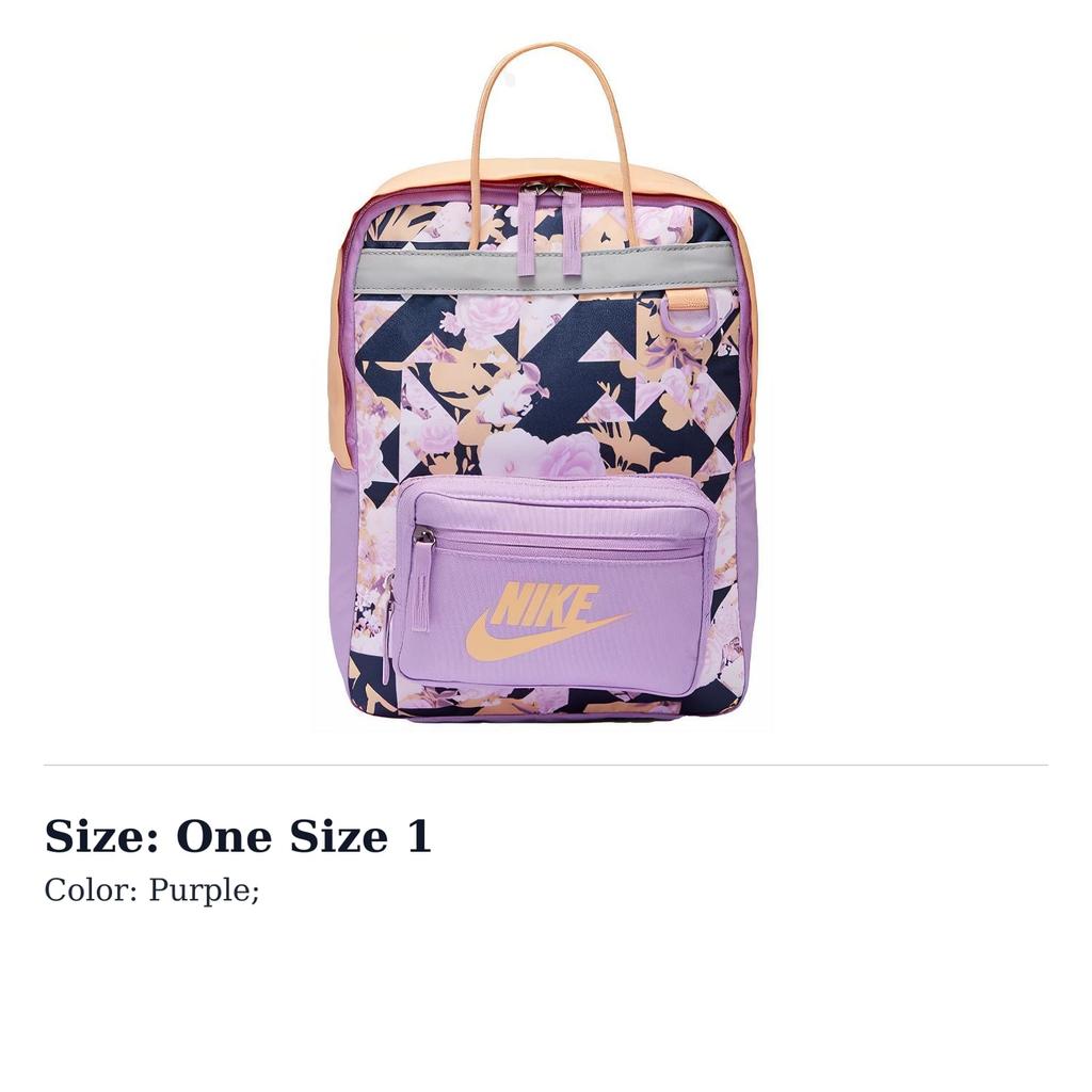 Nike Tanjun Polyester Backpack Regular Unisex Purple CW9267-589