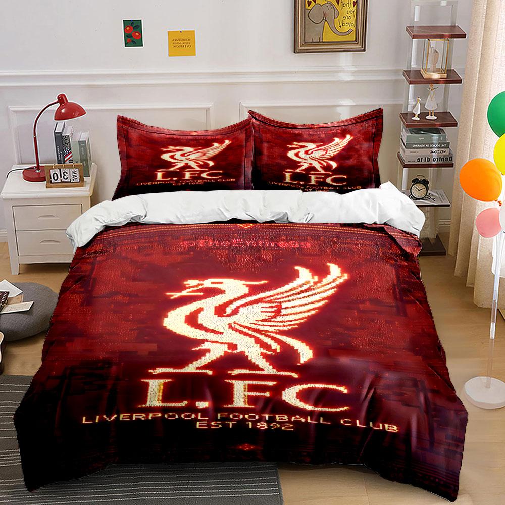 Golden liverbird, "LFC" text. Bedding sets Duvet cover sets Duvet covers Pillowcases(1 * Duvet Cover 2 * Pillowcases, without duvet insert)