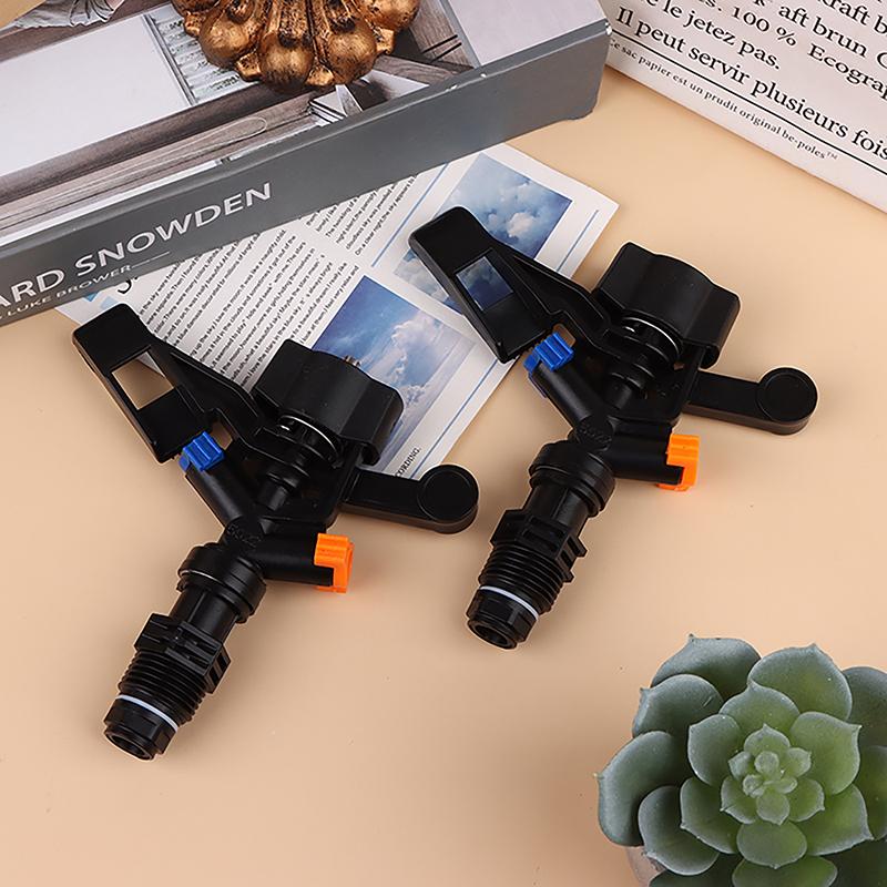 Вращающийся дождеватель для полива газона с автоматическим вращением на 360 градусов, распылительная головка с двумя отверстиями, насадка для полива сада и двора