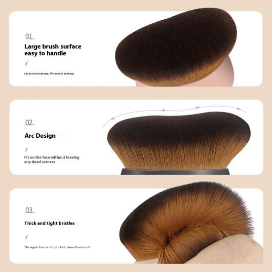 Makeup Brush Soft Bristles Ergonomic Handle Contours Highlights Cosmetic Brush Beginner Makeup Brush Kit