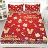 3pcs Christmas Gingerbread Print Coreless Bedsheet Set Multiple Size Soft Bedcovers Bedroom Bedding Decorations Machine Washable
