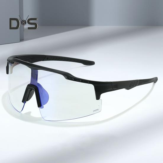 Outdoor Photochromic Cycling Glasses UV Protection Windproof Lightweight Men Women Running Mountain Bike Sports Goggles Eyewear