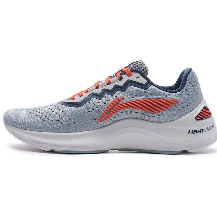 Li Ning Arashi Тканевая Амортизация Скользкая Устойчивая к истиранию Низкие Беговые Кроссовки Мужские Водяной Серый Зеленый ARHQ079-3