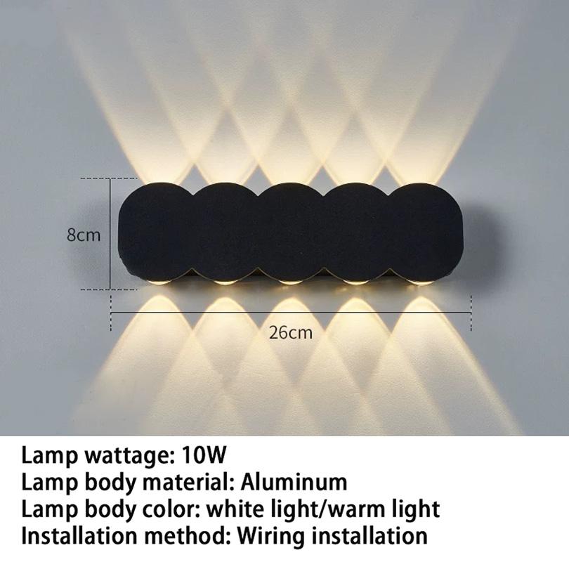 Aluminium LED Wall Light Outdoor Indoor 4W 6W 8W 10W AC85-265V Up Down White Black Modern Light For Home Garden Bedroom Corridor
