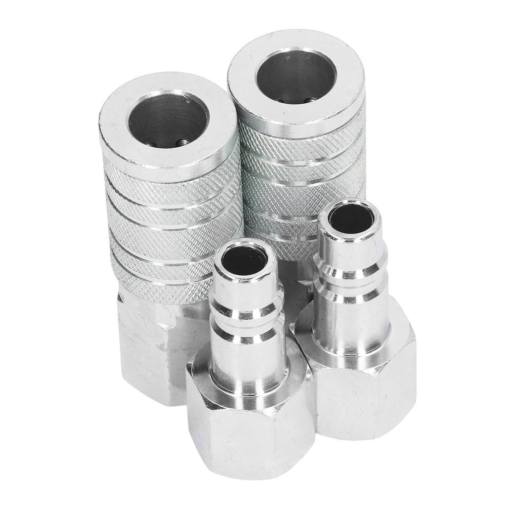 2 шт. Воздушный соединитель 2 шт. Штекеры 12 дюймов NPT Алюминиевый сплав 300 фунтов на кв. дюйм Фитинги для быстрого соединения воздушного шланга