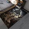 "Nordic Wolves Moon Ravens Valknut Symbol Rug for Living Room Decor" Suitable for use as an anti-slip for living room bedroom sofas