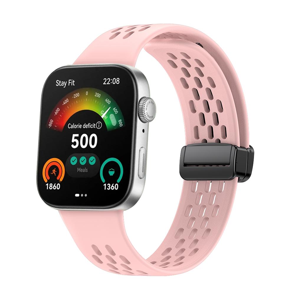 Магнитная складная пряжка Браслет для HUAWEI WATCH FIT 3 Спортивный дышащий силиконовый ремешок Замена ремешка Браслет