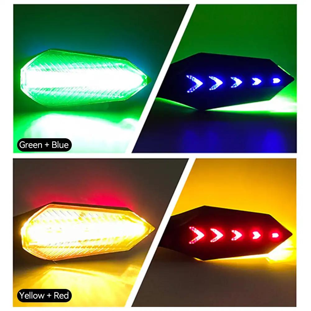 1Pair 12V LED Motorcycle Turn Signal Lamp Sequential Flowing Flash Lights Indicator Lights Running Light Motorcycle Tail Lights
