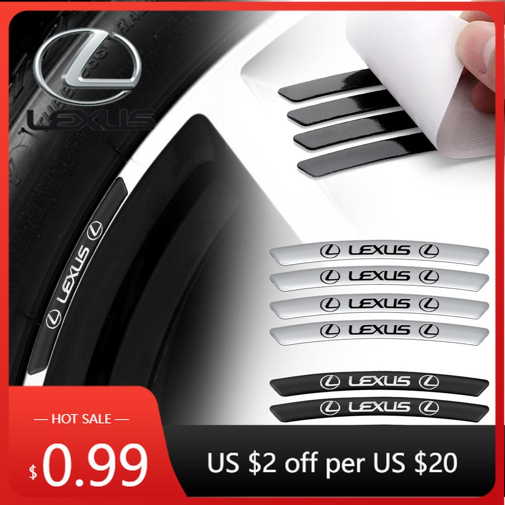 Interior Stickers Car Accessories 4PCS Wheel Hub Cap Metal Logo Sticker For Lexus IS IS250 IS250C IS300 IS300C IS350 IS350C F SP