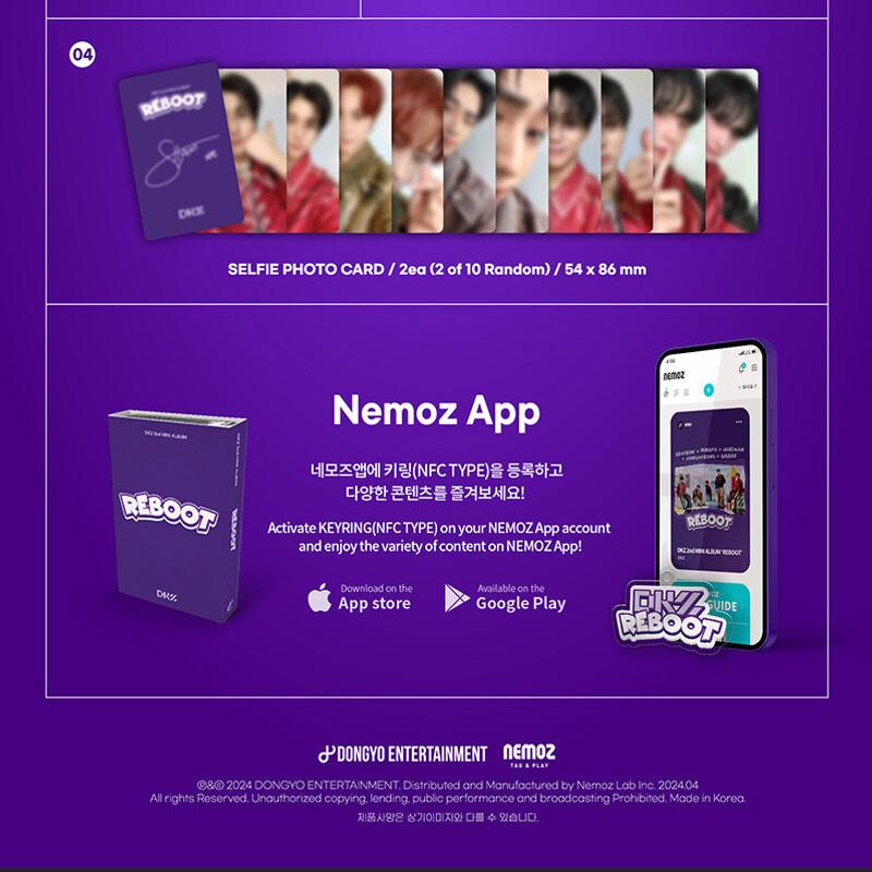 DKZ 2-й мини-альбом [REBOOT] SMART ALBUM Ver. NEMO[Версия LP/Версия брелока]