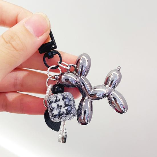 Мультяшный воздушный шар собака кулон брелок щенок шарм блестящие лазеры цветная сумка DIY украшения шарм домашний офис декор орнамент