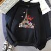 Fashion Bonjour Paris Text Print Hoodies 2025 Casual Vintge Y2k Sweatshirts Clothes Women Men Graphic Gothic Pullovers Hooded