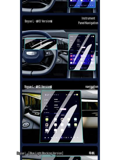 Закаленная защитная пленка для экрана навигации Geely Boyue L (25 Моделей)