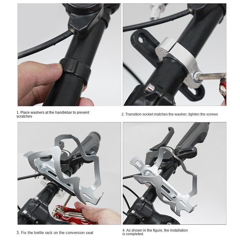 Aluminum Alloy Bicycle Bottle Cage Mount Adapter Adjustable MTB Road Bike Handlebar Water Bottle Holder Seat Post Bottle Mount
