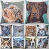 Various Cute Dog Pattern Printed Square Pillow Covers For Home Decor Car Sofa Cushion