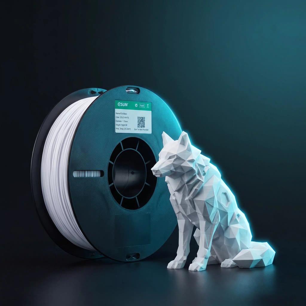 ESUN PLA 3D Printing Filament 1.75mm Light Grey FDM Plastic Rod 1KG 27 Colors Factory Quality Guarantee ROHS REACH