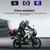 Мотоциклетная Bluetooth-гарнитура для шлема IPX8 Водонепроницаемая Беспроводное FM-радио с фонариком Громкая связь Стерео Поддержка Всех типов шлемов