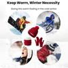 Winter Hat Scarf Gloves Set Fleece Lined Hat Warm Neck Wrap Thick Knitted Touchscreen Gloves for Men Women Cycling Hiking Travel
