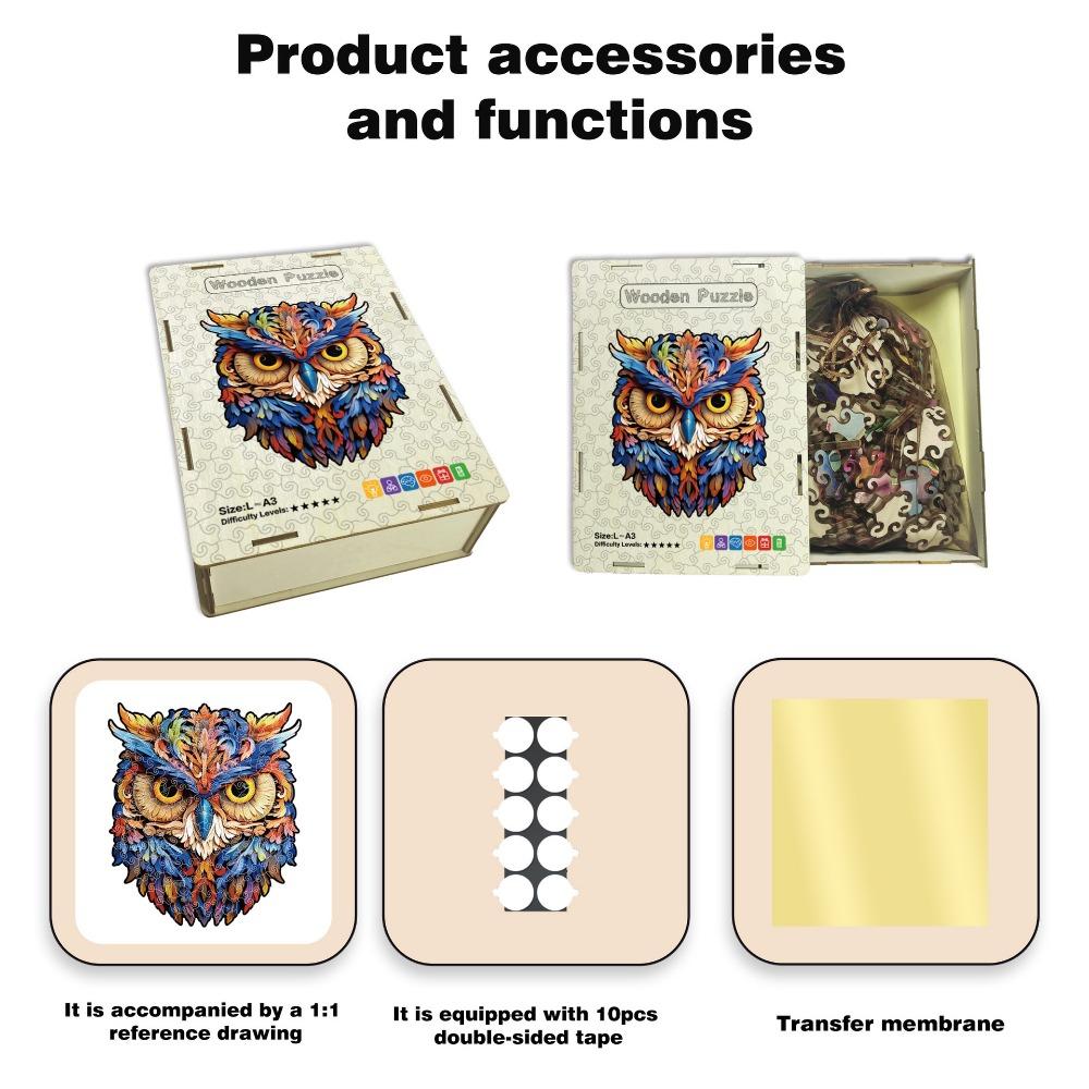 Деревянная головоломка-сова, игрушка, головоломка неправильной специальной формы, праздничный подарок, головоломка, игра для снятия стресса