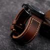 Handmade Leather Watchband 20 22 24 26MM The First Layer Of Cowhide Is Folded In Half To Make a Coffee-colored Bracelet
