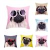 Office Living Room Home Pillowcase Car Ornaments Cute Pug Pattern Pillowcase