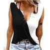 Женские майки, сексуальные летние топы без рукавов с V-образным вырезом, черные топы с 3D принтом и жилетом