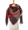 Scarf Autumn Winter Triangle Shawl Women's Triangle Scarf Plaid Thin Square Scarf Scarf
