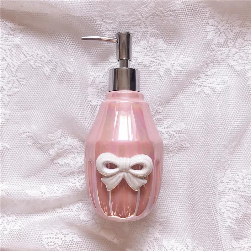 Комплект для ванной комнаты Bowknot, стакан для ополаскивания полости рта, дозатор для мыла, мыльница, керамический набор для мытья посуды, держатель для зубных щеток, набор принадлежностей для ванной комнаты отеля