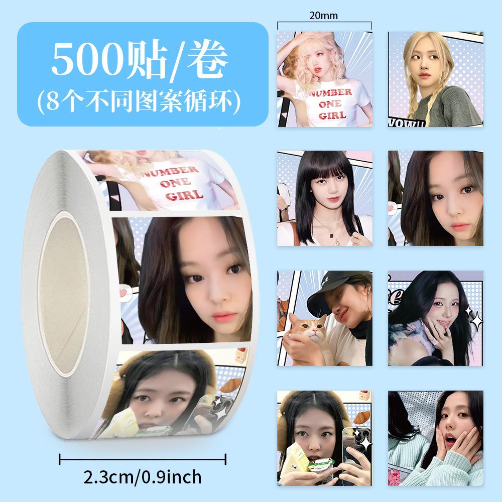 Наклейки Skzoo Idol Roll 500 шт. Клейкие этикетки для DIY Журнала Скрапбукинга Чехла Телефона Декора Polaroid Фанатов