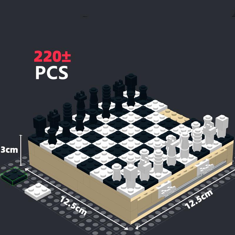 Шахматный набор, блоки, игрушки для взрослых, международная игра в шахматы, дорожные складные шахматные доски, набор детских мини-кирпичиков, детские образовательные подарки
