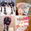 Cute Mesh Pearl Braided Hairpin Colorful Tassel Girls Barrettes Headwear Braided Hair Chain