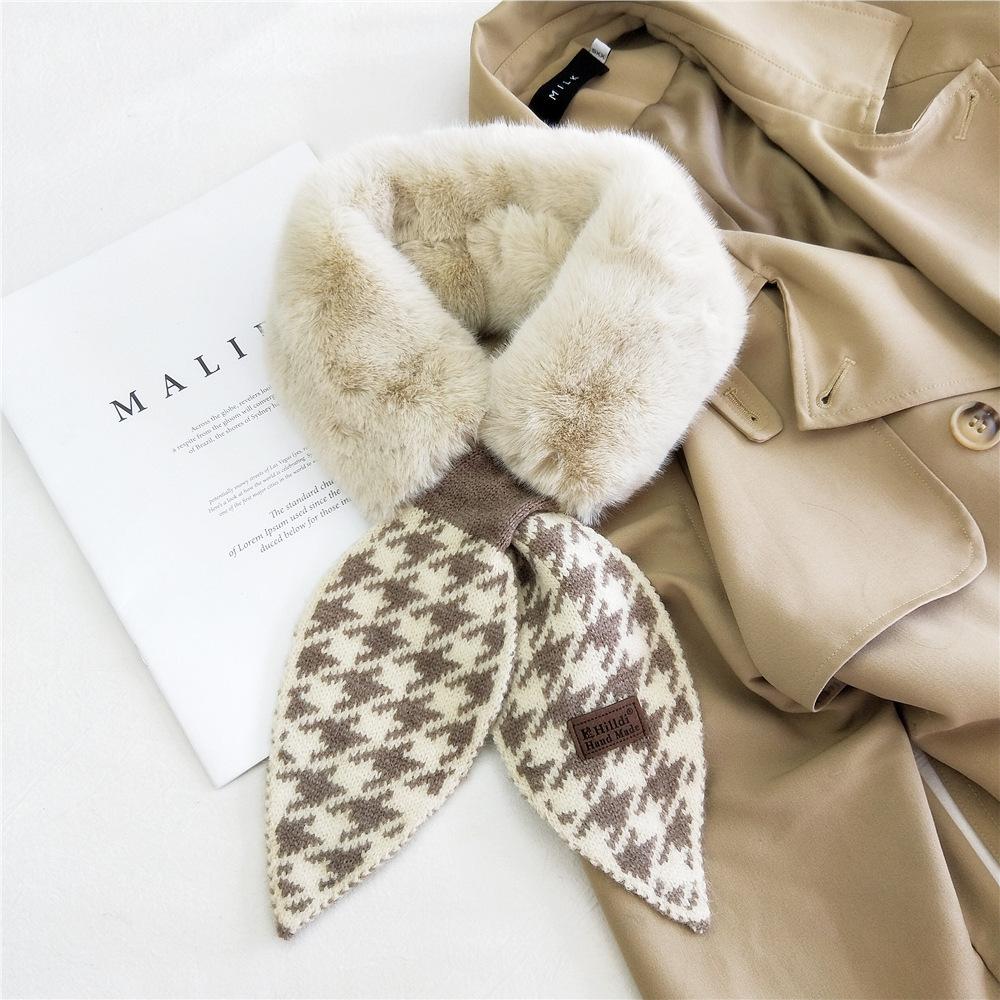 Новый шарф женский прекрасный осенне-зимний открытый теплый холодостойкий шарф защита шеи шерстяной воротник