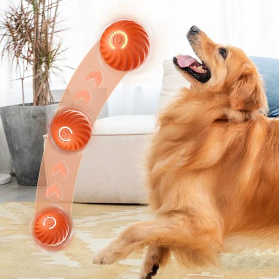 Интерактивная игрушка для собак, катящийся мяч, перезаряжаемая игрушка-мяч, активируемая движением, автоматически движущийся прыгающий мяч со светом для кошек и собак