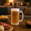 Verre à bière (chope) - PLANETEE - J'peux pas minimaliste - Givré - Verre trempé 470 ml - Anse