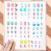 84Pcs 7 Days Cute Design Nail Tips for Children Press On False Nails Set Manicure DIY