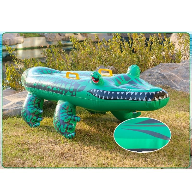 Pool Inflatable Floatings Row Crocodiles Shape Pool Toy Childrens Floatings Bed
