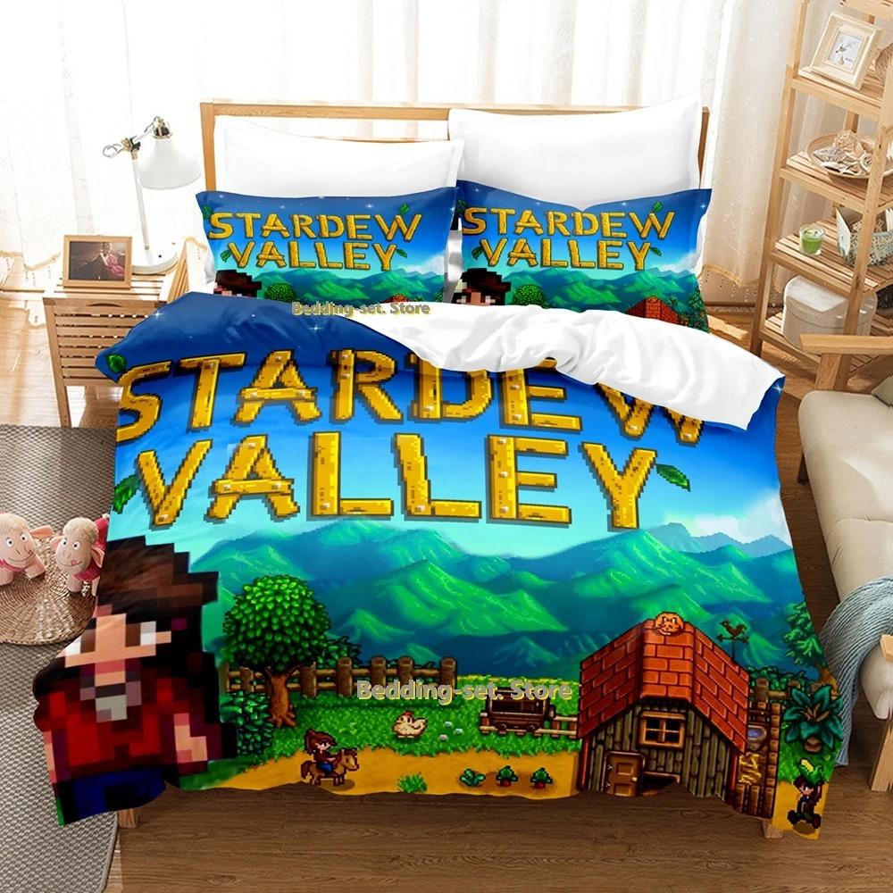 Комплект постельного белья Stardew Valley, односпальная кровать, двуспальная кровать размера «king-size», комплект постельного белья для взрослых и детей, комплект постельного белья для игр