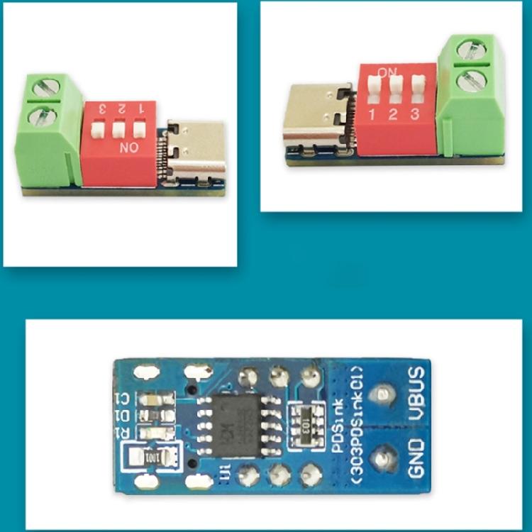PDSink PD Decoy QC PD Fast Charging Test Board Adjustable Voltages 5V-20V