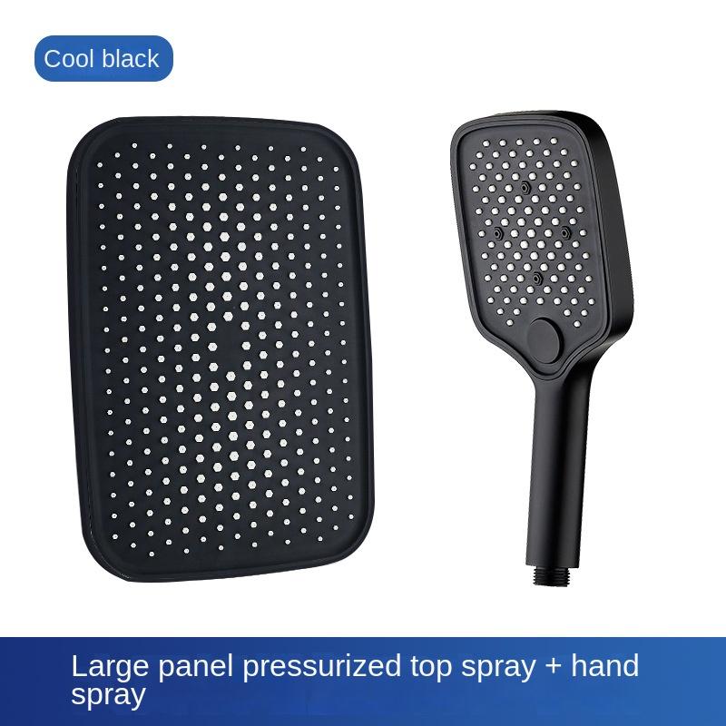 Large Panel 12/13 Inch Pressurized Shower Big Top Spray Waterfall Rain Shower Set Four Levels Hand Spray Bathroom Accessories