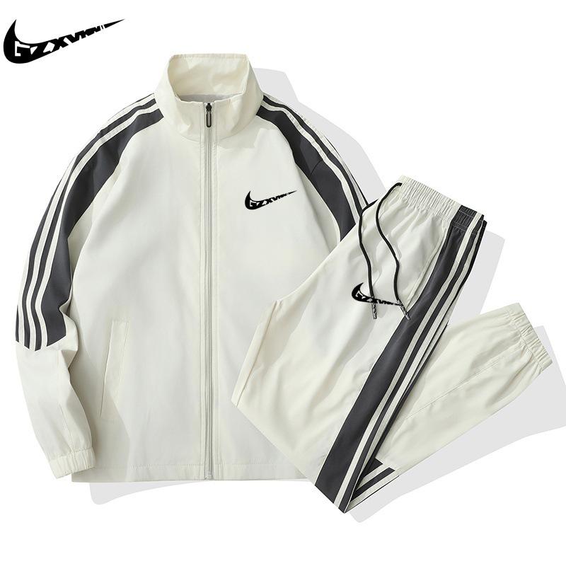 Мужской модный комплект: куртка с воротником-стойкой и худи, спортивная одежда для весны/осени