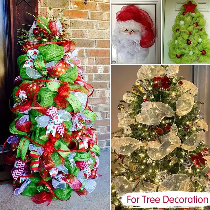 Один рулон полиэстера, новый продукт, 53 см, сетка, пасхальный венок, материал, красочная сетка, праздничное украшение, многостиль