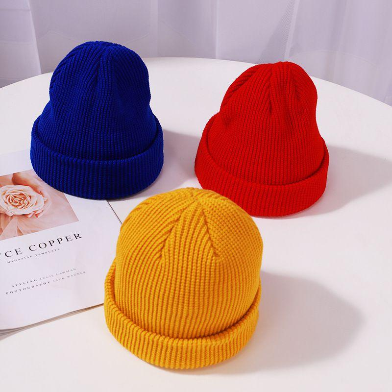 Casual And Trendy Plain Knit Beanie Hat Perfect For Outdoor Winter Work