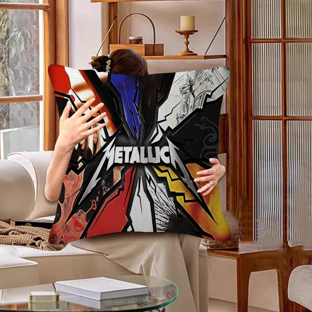 Подушка-подушка для офиса, автомобиля, дивана M-METALLICA, чехол 45x45 см, чехол для поясничной подушки