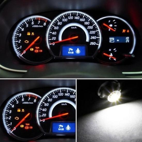 10x Pure White T5/T4.7 Neo Wedge LED Instrument Cluster Panel Dash Light Bulbs